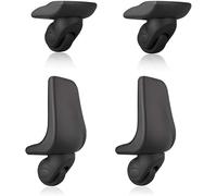 Puppal Lot de 4 roues pivotantes à 360 degrés pour valise, roues avant et arrière, roues de rechange, portables de voyage, robinetterie silencieuse, pour valise à roulettes