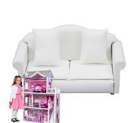 Puppencouch Puppenhauscouch - Canapé Miniature pour Maison de, Design rembourré, Tissu Durable | Décor de Meubles de réaliste pour Faire Semblant de salles de Jeux, Maisons de Jeux pour