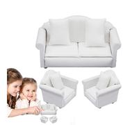 Puppencouch Puppenhauscouch - Mini canapé de élégant, Structure de Cadre Robuste, Finition rembourrée Lisse | Configuration de Salon de Maison de Confortable pour s de Taille Barbi