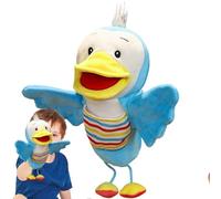 Puppet à main pour les - Duck de dessin animé, peluche douce | Jouet de marionnette interactive avec bouche mobile pour la narration, les rôles et le plaisir pour les parents