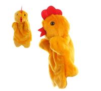 Puppet de poulet à main - jouet du doigt animal en peluche, Puppet de poulet doux de dessin animé | Aide à l'enseignement interactif des rôles, accessoire de théâtre animal de ferme câlin, outil d'édu