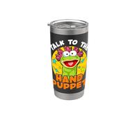 Puppeteer Talk to the Hand Puppet Funny Hilarious Gobelet isotherme en acier inoxydable double paroi