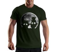 Puppets Bert and Ernie in The Moonlight Shadow T-Shirt Vert Militaire pour Homme Size XXL