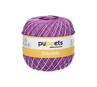Puppets eldorado 50 g Couleur : 46 - Violet chiné - Fil à crochet Épaisseur 12