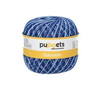 Puppets Eldorado Multicolore, épaisseur : 10, présentation : 50G, Longueur : 265 m, 54 Fils à Crochet
