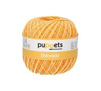Puppets Eldorado Multicolore, épaisseur 12, présentation : 50 g, longueur : 570 m, 18 fils à crochet