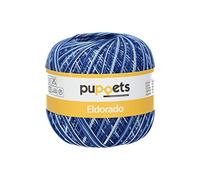 Puppets Eldorado Multicolore, épaisseur 12, présentation : 50 g, longueur : 570 m, 54 fils à crochet