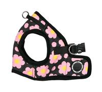 Puppia Bacopas Harnais pour chien B (Step-in) Motif floral tendance Harnais printemps-été pour chiens de petite et moyenne taille Noir Taille M