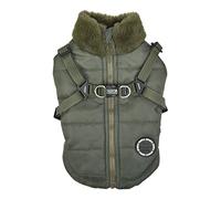Puppia Dog Coat for small and medium dogs - DONAVAN - cozy warmth and comfort - dog jacket, Khaki