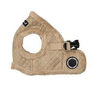 Puppia Douglas Gilet Harnais pour Chien Chaud Hiver Motif Diamant pour Chiens de Petite et Moyenne Taille Beige Taille XL