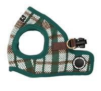 Puppia Festive Vest Harnais pour Chien Chaud d'hiver Motif à Carreaux pour Chiens de Petite et Moyenne Taille Vert Taille L