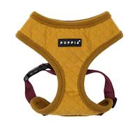 Puppia Irvin Harnais d'hiver Chaud pour Chien Motif Losanges Poitrine réglable pour Chiens de Petite et Moyenne Taille Moutarde Taille M