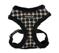 Puppia Jace Harnais pour Chien Chaud Hiver Motif Diamant Réglable Poitrine pour Chien de Petite et Moyenne Taille Noir S