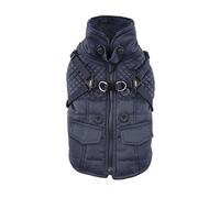 Puppia Wilkes Manteau d'Hiver pour Chien Bleu Taille S