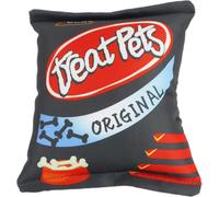 Puppy and Small Dog Toy to chew ¿ Squeaky Soft Toy ¿ Mini Interactive Sound Plush Cushion ¿ Cute Fun & Colourful Design (Imitation Snack Black)