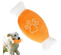 Puppy Chew Plush - 8 ″ Cartoon Chicken Jam Le jambe, chien interactif mordant, jouet en peluche à preuves durables, accessoire de soins dentaires engageants pour les gencives saines | Jouet de dentiti