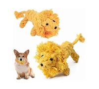 Puppy Chew Toy, 2pcs Small Dog Toy, Rope Dog Toy, Teeth Puppy Dog Toys, Interactive Puppy Toy, Pet Chew Toy, Dog Chew Toy (Lion)