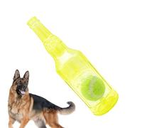 Puppy Chew Toy - Water Bottle Interactive Dog Toy, Portable Squeaky Cruncher | Long lasting Bite Resistant Chewing Pet Accessory Bottle with Ball Fun Play Exercise Aggressive Chewers Training