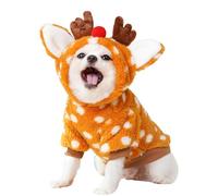 Puppy Christmas Elk Outfit, Dog Elk Cosplay Clothing, Fleece Christmas Costume, Dog Cold Weather Outfit, Winter Wear for Pets, Festive Dog Apparel, Holiday Dog Costume,
