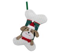 Puppy Christmas Stocking | Unique Bone Design for Dogs | Décorative Holiday Stocking for Your Furry Friends Fireplace Display and Adding Holiday Spirit to Your Home