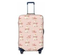 Puppy Crown Housse de protection lavable pour bagages de 45,7 à 81,3 cm à haute élasticité Motif imprimé Rose/blanc, Noir , S
