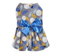 Puppy Dog Dress Summer Pet Tutu for Small Medium Dogs Puppy Clothes Girl Dog Skirt Outfit Apparel Greyhound Manteau pour Chien (Bleu, L)