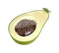 Puppy Feeding Bowl, 690ml Slow Feed Double Dish, 11.02x7.09x5.51 inches Avocado-Shaped Pet Utensil, Indoor Pet Feeding Station for Cats and Small Dogs