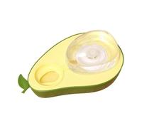 Puppy Feeding Bowl, 690ml Slow Feed Double Dish, Avocado Shape Design, Anti-Choking Pet Utensils, Large-Caliber Cat Food Supplies, 11.02x7.09x5.51 inches, Ideal for Dogs and Cats
