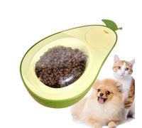 Puppy Feeding Bowl, 690ml Slow Feed Double Dish, Avocado Shape Design, Anti-Choking Pet Utensils, Large-Caliber Cat Food Supplies, 11.02x7.09x5.51 inches, Ideal for Dogs and Cats