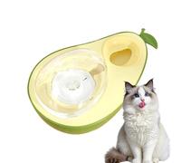 Puppy Feeding Bowl, 690ml Slow Feeding Double Bowl, Avocado Shape, Anti-Choking Cat Utensils, Large-Caliber Pet Supplies, Ideal for Indoor Cats and Small Pets, 11.02x7.09x5.51 in