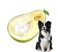 Puppy Feeding Bowl, Slow Feeding Double Bowl, 28x18x14cm/11.02x7.09x5.51 inches Avocado Shape, Anti-Choking Design, Large-Caliber, 690ml, Indoor Cat Use as and HIPS and PP