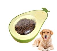 Puppy Feeding Bowl, Slow Feeding Double Bowl, 28x18x14cm/11.02x7.09x5.51 inches Avocado Shape, Anti-Choking Design, Large-Caliber, 690ml, Indoor Cat Use as and HIPS and PP