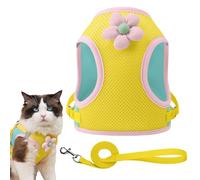 Puppy Harness, Reflective Harness with Straps, Breathable Cartoon Pet Gear, Secure Adjustable Fit, Ideal for Travel Training Daily Use Beach Camping Hiking Park Nighttime Walking