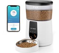 PUPPY KITTY Distributeur Croquettes Chat Automatique, 2.4G WiFi 4L Distributeur Croquettes Chat & Chien, Connecté App, Enregistrement Vocal 10S, 1-10 Repas par Jour