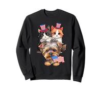Puppy Kitty Patriotique Chien Chat Classique Sweatshirt