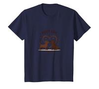 Puppy Love Forever : Adorable Couple de Chiens en Forme de cœur T-Shirt, Enfant, Bleu Marine, 6 Ans