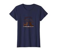 Puppy Love Forever : Adorable Couple de Chiens en Forme de cœur T-Shirt, Femme, Bleu Marine, S
