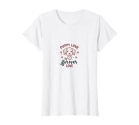 Puppy Love is Forever Love - Adorable Chien T-Shirt, Femme, Blanc, XL