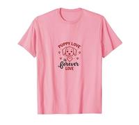 Puppy Love is Forever Love - Adorable Chien T-Shirt, Homme, Rose, XL