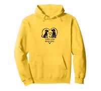 Puppy Love Never Dies - Adorables Amoureux des Chiens Sweat à Capuche, Unisexe pour Adultes, Citron, S