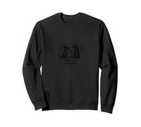 Puppy Love Never Dies - Adorables Amoureux des Chiens Sweatshirt, Unisexe pour Adultes, Noir, M