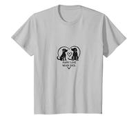 Puppy Love Never Dies - Adorables Amoureux des Chiens T-Shirt, Enfant, Argent, 3 Ans