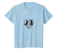 Puppy Love Never Dies - Adorables Amoureux des Chiens T-Shirt, Enfant, Bleu Céleste, 3 Ans