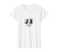 Puppy Love Never Dies - Adorables Amoureux des Chiens T-Shirt, Femme, Blanc, 3XL