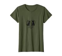 Puppy Love Never Dies - Adorables Amoureux des Chiens T-Shirt, Femme, Olive, 3XL
