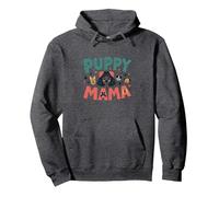 Puppy Mama : Adorable Chien Maman Hommage pour Les Amoureux des Animaux Sweat à Capuche, Unisexe pour Adultes, Chiné Foncé, XL