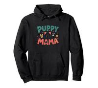 Puppy Mama : Adorable Chien Maman Hommage pour Les Amoureux des Animaux Sweat à Capuche, Unisexe pour Adultes, Noir, M