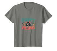 Puppy Mama : Adorable Chien Maman Hommage pour Les Amoureux des Animaux T-Shirt, Enfant, Vert Kaki chiné, 10 Ans