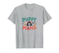 Puppy Mama : Adorable Chien Maman Hommage pour Les Amoureux des Animaux T-Shirt, Homme, Gris Chiné, S