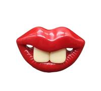 Puppy Pacifier Small Dogs, Funny Chew Toy with Red Lips Design, 1.97x1.97x1in Portable Soft Pet Teether, Gentle on Teeth Gums for Oral Health Care, Teething